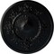 Ekena Millwork Flower Ceiling Medallion (Fits Canopies up to 3 7/8"), Hand-Painted Jet Black, 27"OD x 1 1/8"P CM27FLBLF - alternate 1
